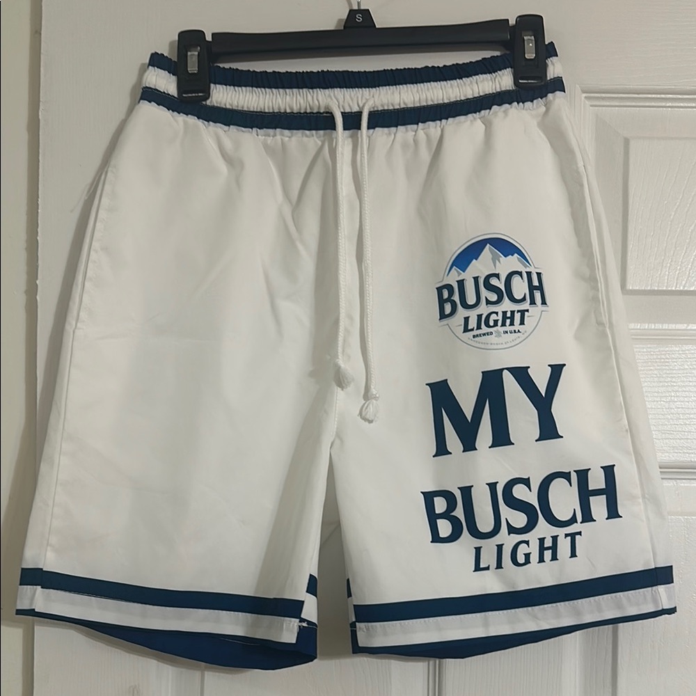 Busch Light White and Blue Shorts